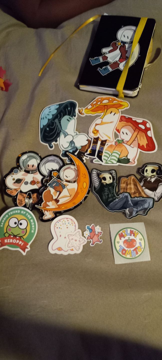 Customer photo review of Cute Space Ghost Stickers! : V5