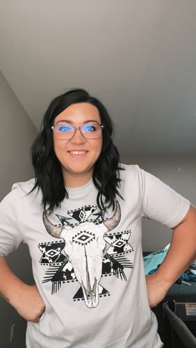 Customer photo review of Rainbow Heart Mama DTF Transfer