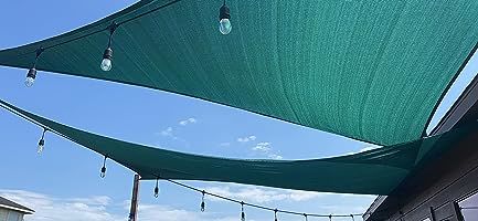 Customer photo review of Outdoor Waterproof Sun Shade Sail Opaque Privacy Protection Canopy for Patio and Garden, Backyard Lawn