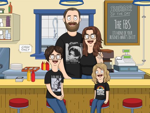 Customer photo review of Bob’s Burgers Custom Portrait