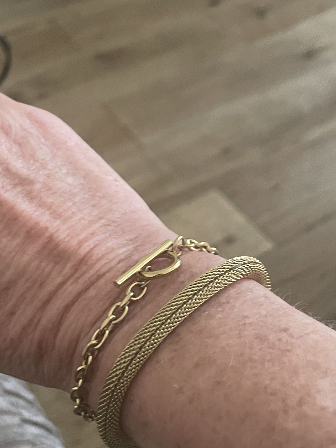 Customer photo review of Cuban T Bar Bracelet