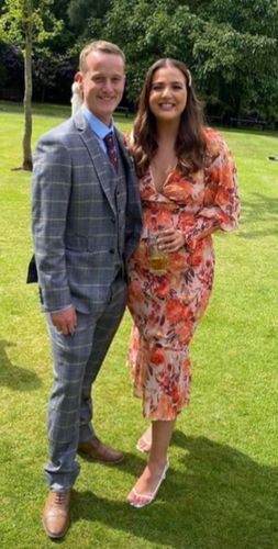 Customer photo review of Latisha Floral Smocked Waist Midi Dress