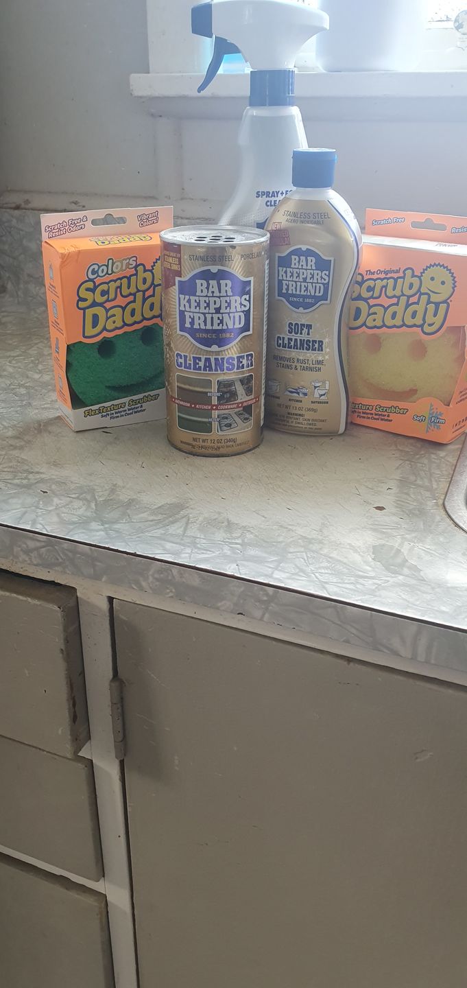 Customer photo review of Bar Keepers Friend: 3 Piece Cleaning Kit