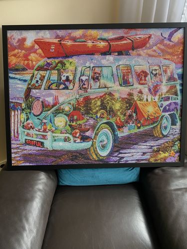 Customer photo review of 5D Diamond Painting AB Steine Party Bus