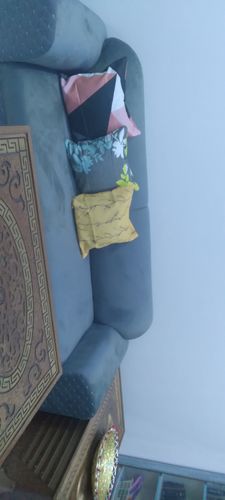 Customer photo review of Turmeric Floral-Cushion Covers Pack of Two