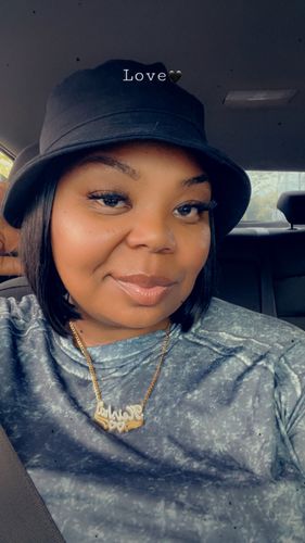 Customer photo review of Double Plated Heart Name Necklace with Cuban Chain