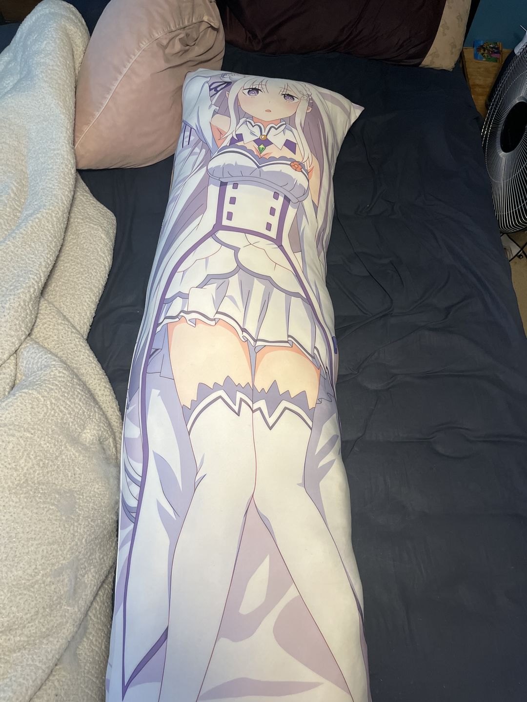 Customer photo review of Emilia Body Pillow   Emilia Waifu