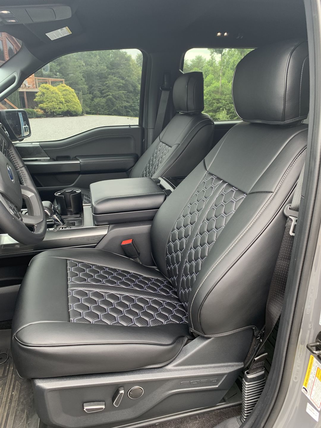 Customer photo review of 2015-21 Ford F-150 / F-250 Premium Custom Leather Seat Covers