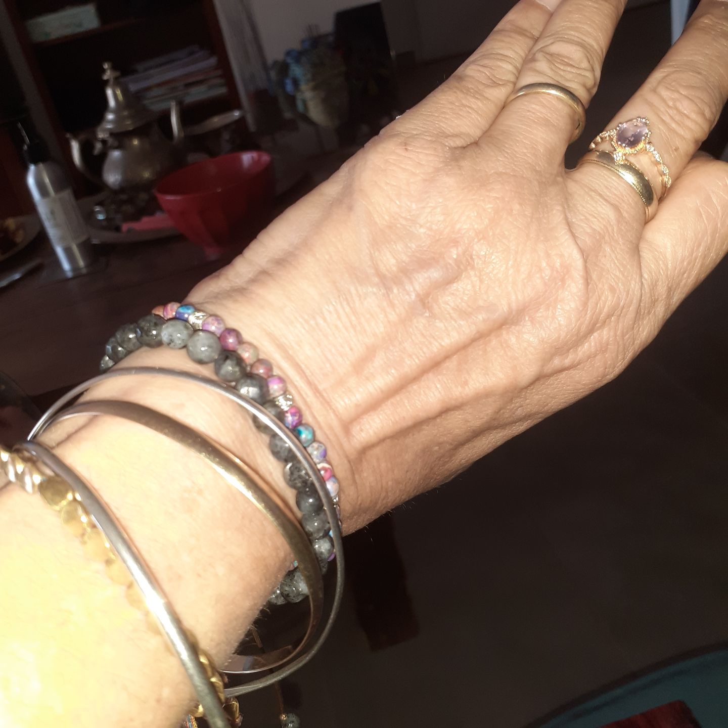 Customer photo review of Bracelet tibétain en cuivre
