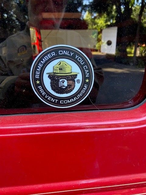 Customer photo review of Only You Can Prevent Communism Decal