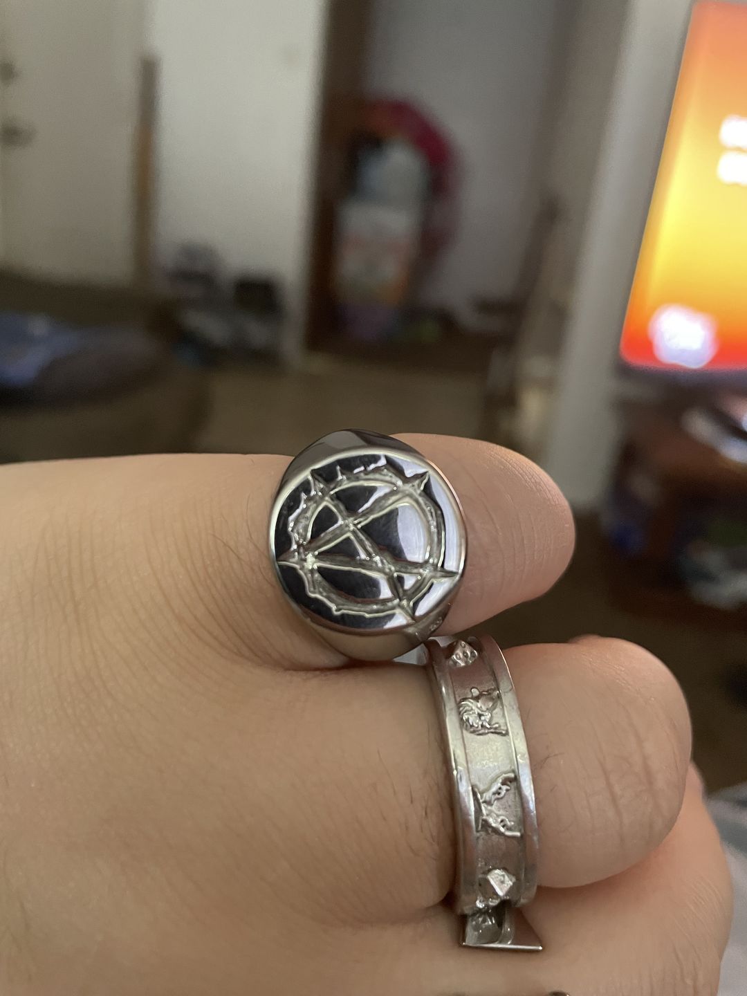 Customer photo review of ANARCHY SIGNET RING