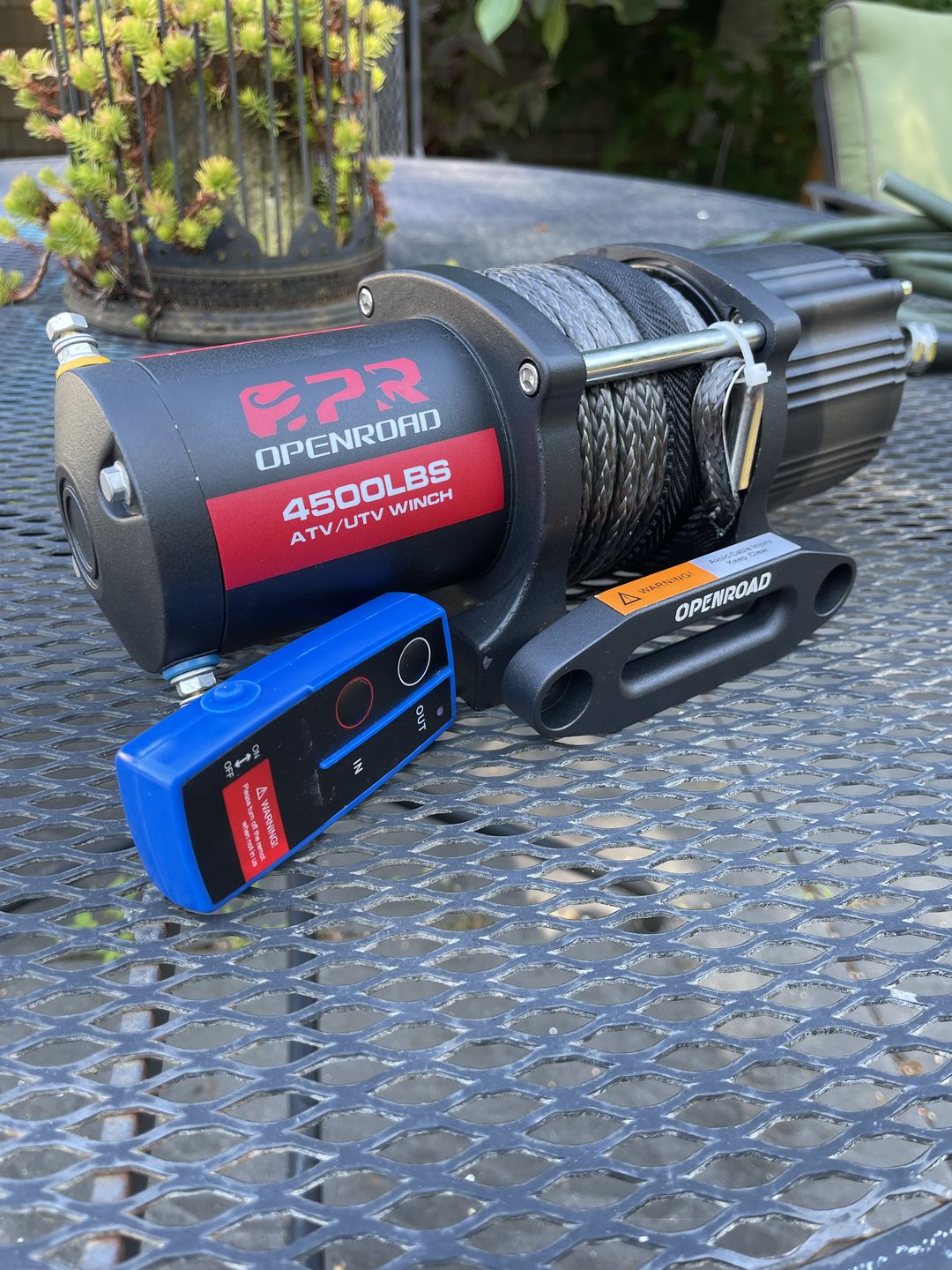 Customer photo review of OPENROAD 4500lbs ATV/UTV Winch with Synthetic Rope and Wireless Remotes