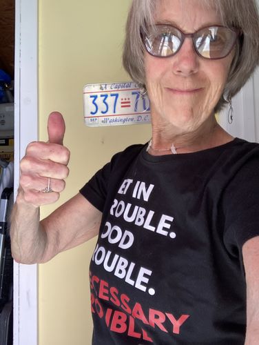 Customer photo review of Get In Good Trouble "Necessary Trouble" T-Shirt