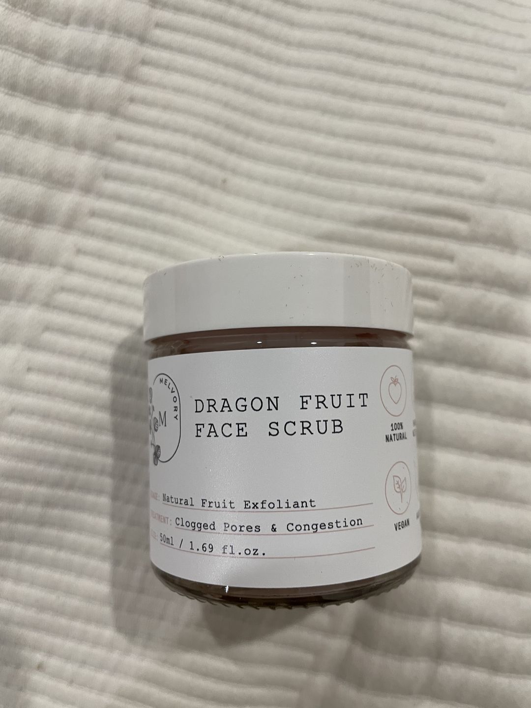 Customer photo review of Dragonfruit Face Scrub