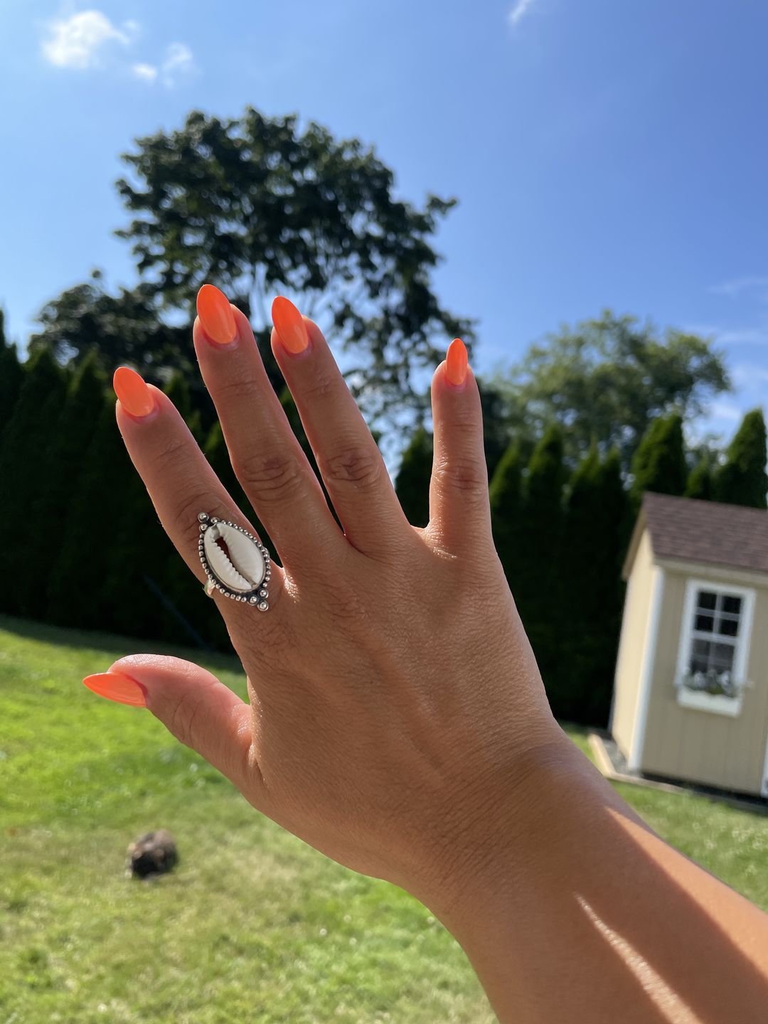 Customer photo review of Cowrie Shell Boho Ring Sterling Silver