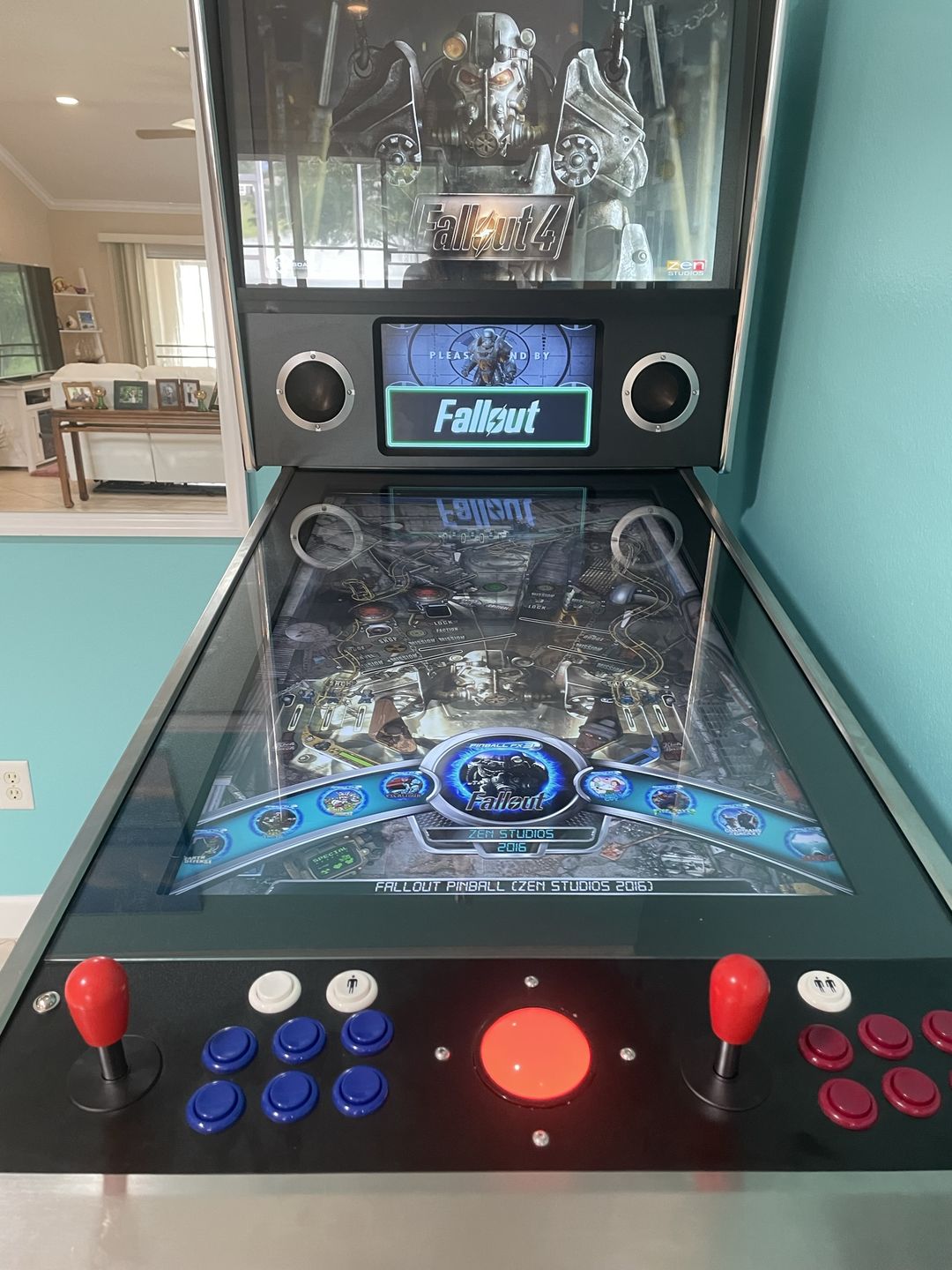 Customer photo review of ABVIDEOARCADES Virtual Pinball 1300 PINBALL Games in 1 AND 307 classic 80s games with trackball- Full Size Machine