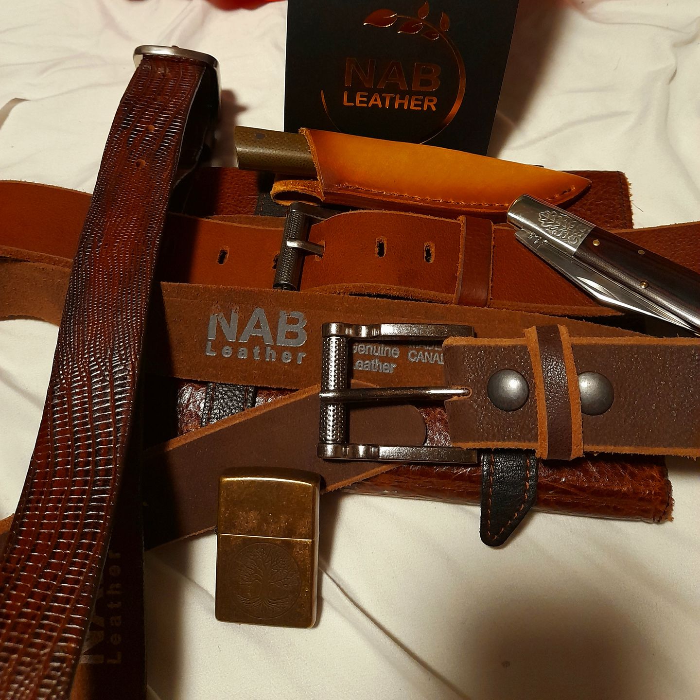 Customer photo review of The Pinnacle Belt - Brown 100 % Premium Leather Belt