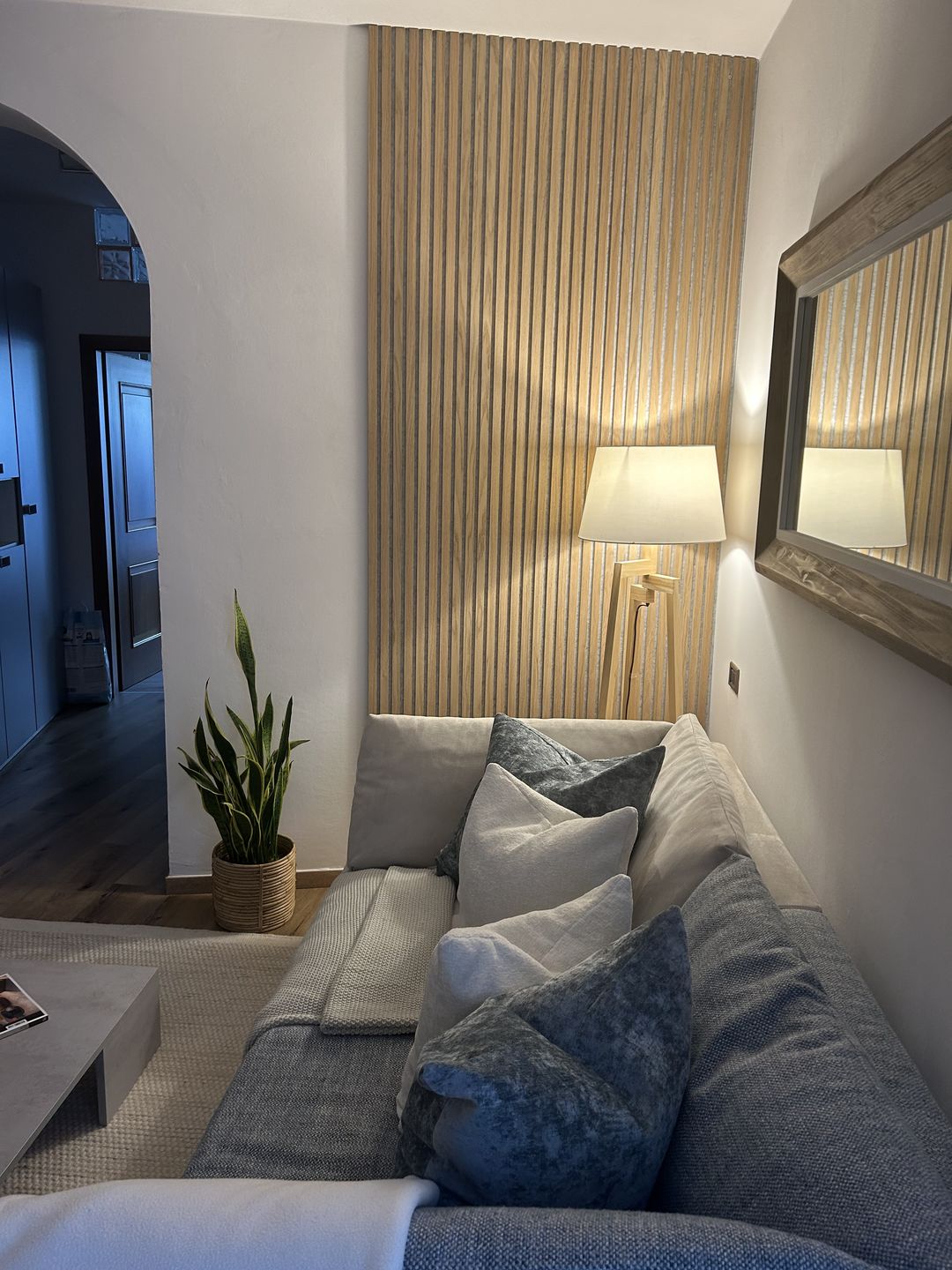 Customer photo review of Pannello acustico in legno | Rovere Chiaro con Feltro Grigio