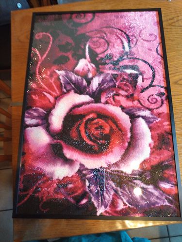 Customer photo review of 5D Diamond Painting pinke Geschenk Rose