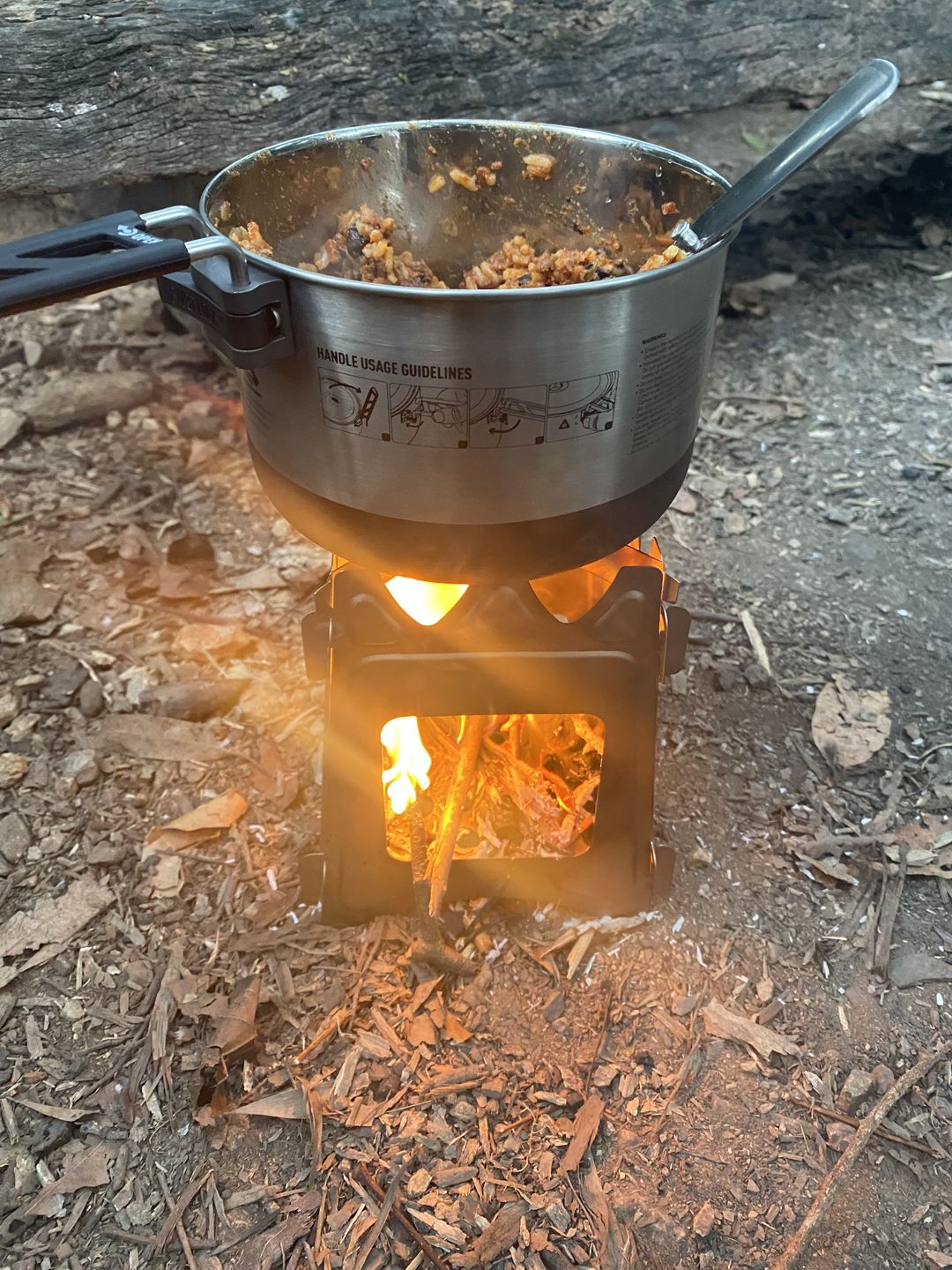 Customer photo review of Titanium Flatpack Twig Stove