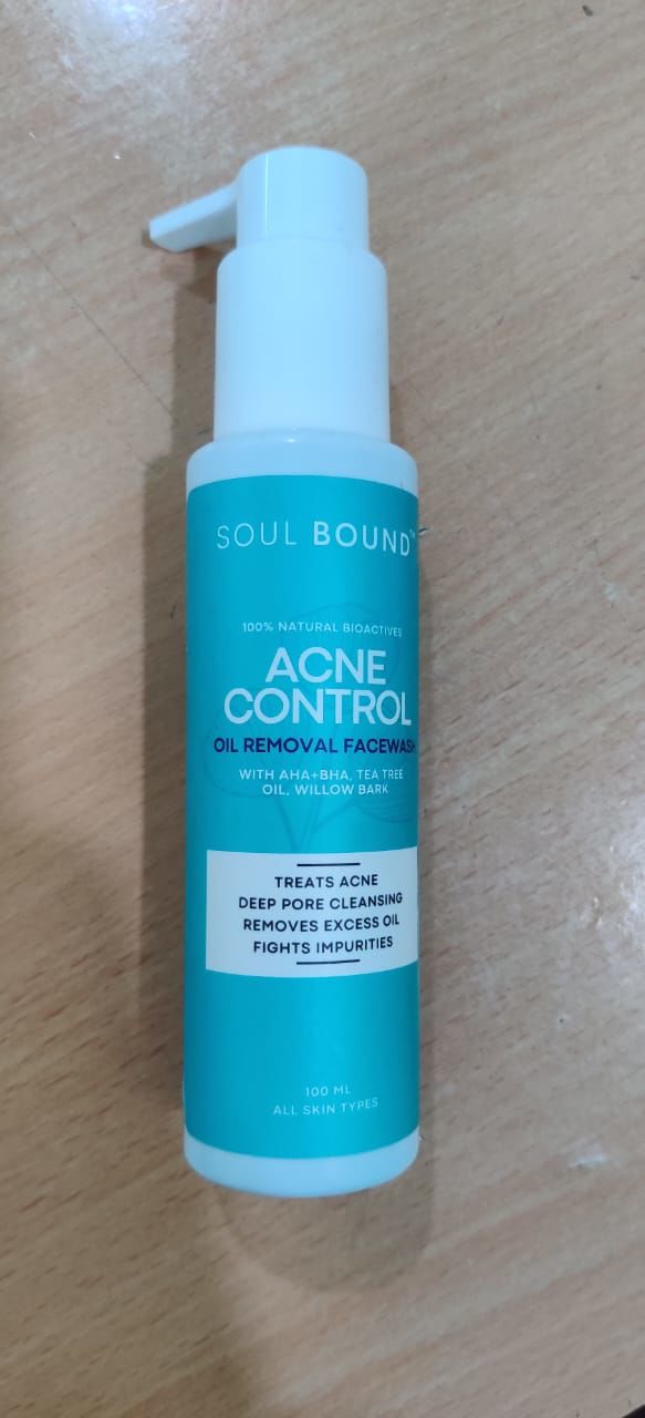 Customer photo review of Acne Control Oil Removal Face Wash