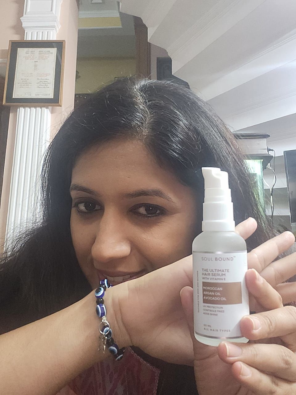 Customer photo review of The Ultimate Hair Serum