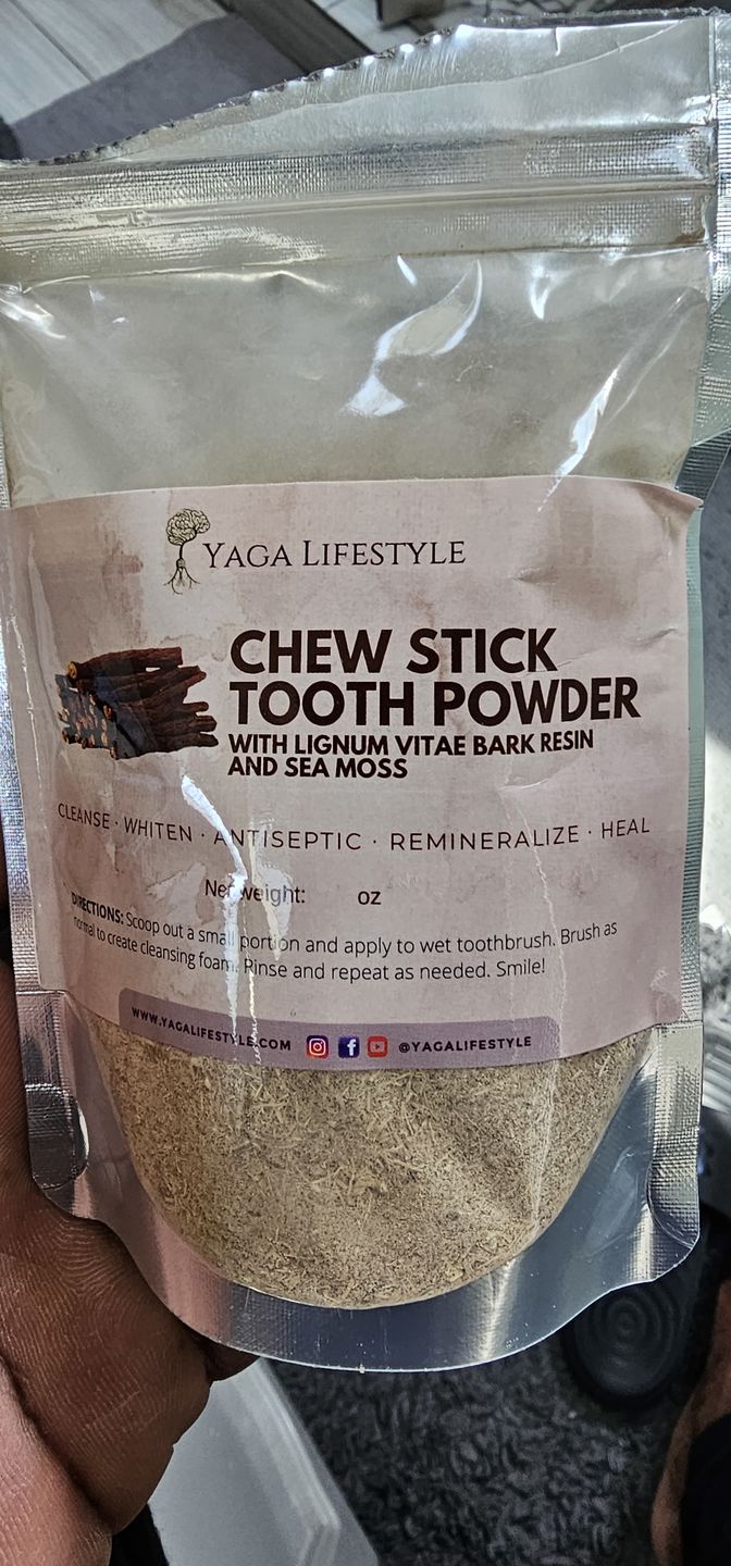 Customer photo review of Jamaican Chew Stick Herbal Tooth Powder