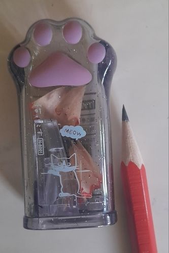 Customer photo review of Cat Paw Pencil Sharpener