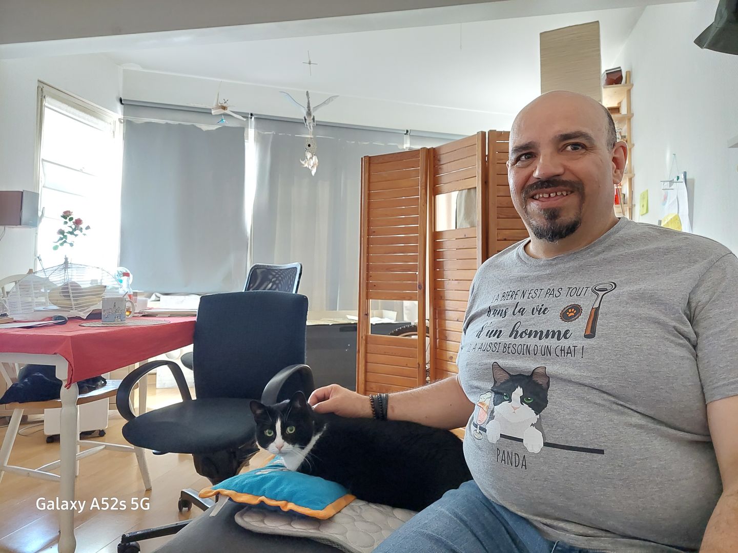 Customer photo review of Bière et Miaou - T-Shirt personnalisé