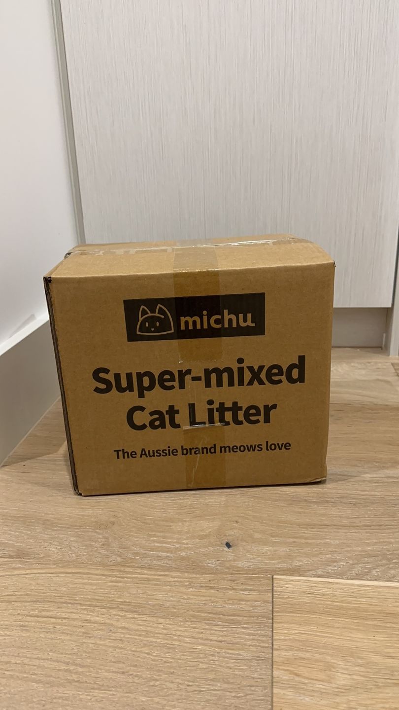 Customer photo review of Michu Premium Mixed Tofu Cat Litter Pro Gen2 - Flushable, Eco-Friendly & Odour-Control Formula in Australia