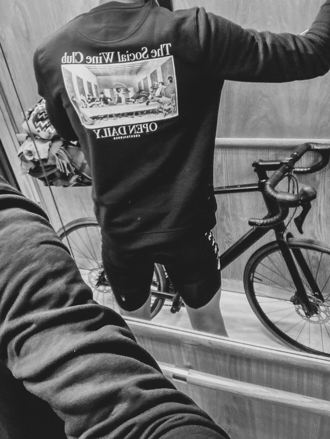 Customer photo review of The Social Wine Club. Eco Sweatshirt