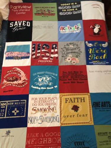 T-shirt quilt from new mexico state university by Debbi from NM