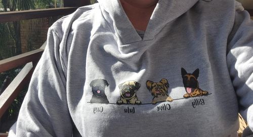 Customer photo review of ANIMATED PETS - HOODIE (Unisex)