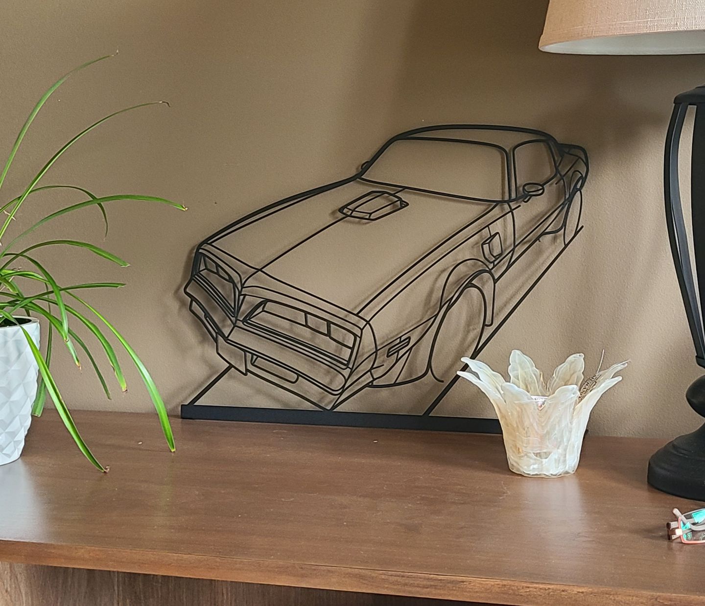 Customer photo review of Your Custom Car Standing Silhouette Metal Art