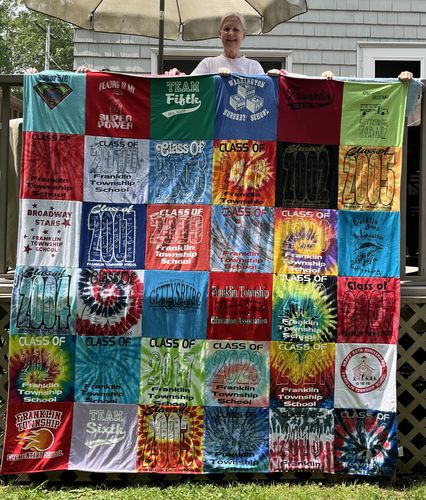 T-shirt quilt from franklin township high school by Susan from NJ