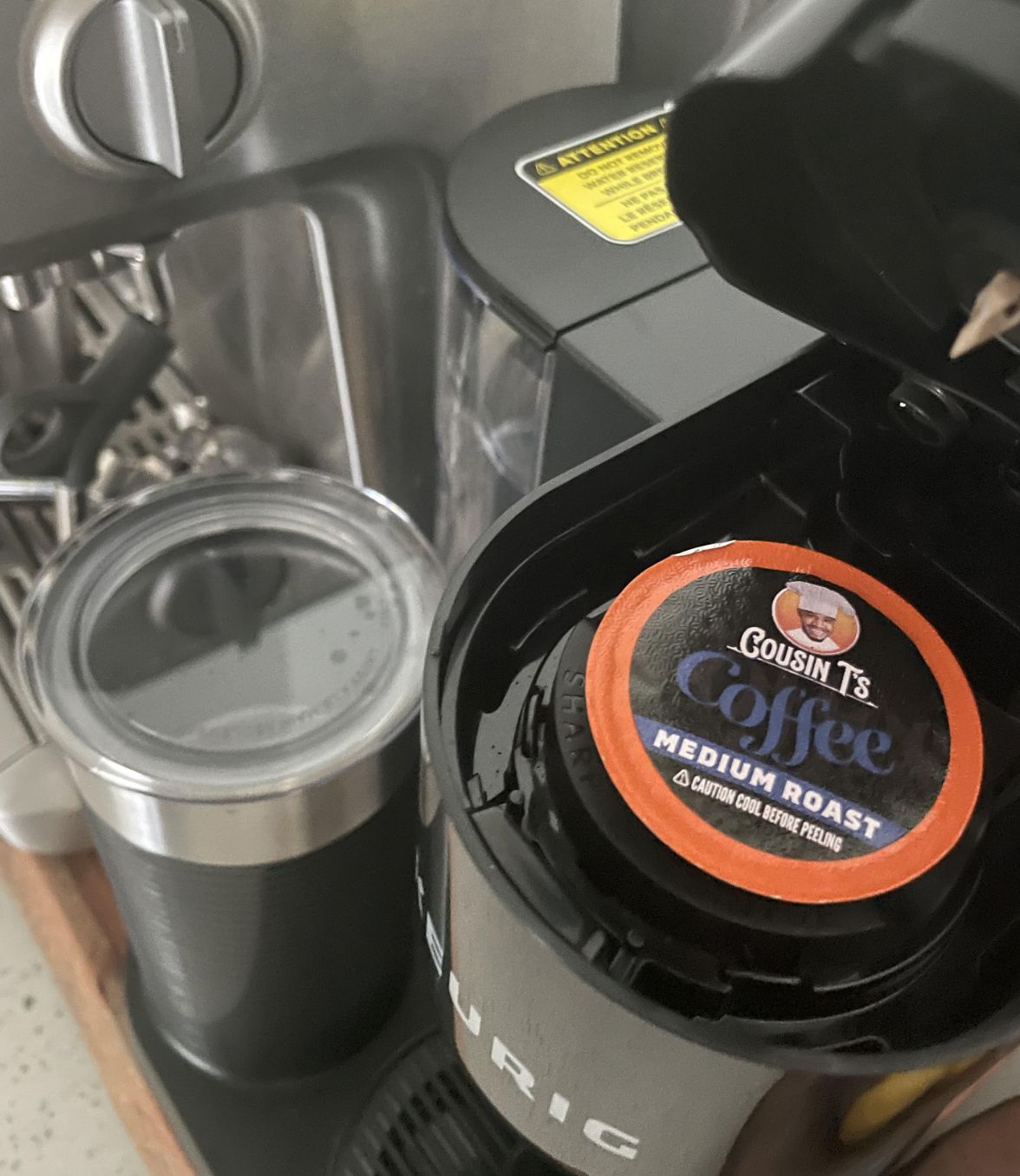Customer photo review of Cousin T's Signature Blend Medium Roast Coffee