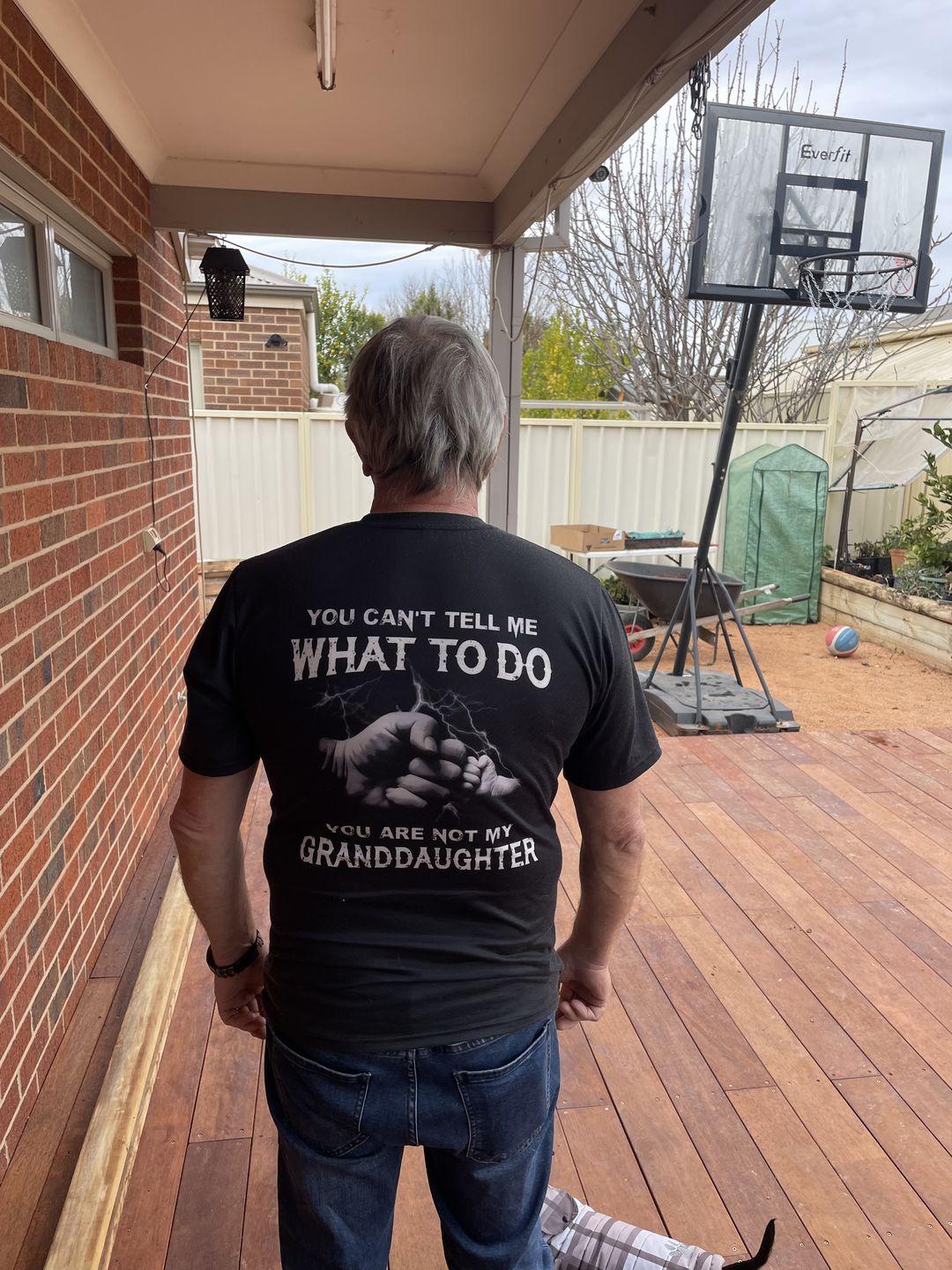 Customer photo review of My Granddaughter Premium Fit Mens Tee