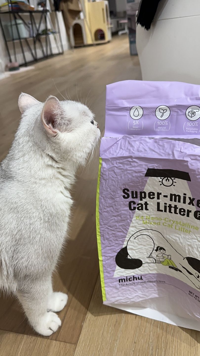 Customer photo review of Michu Premium Mixed Tofu Cat Litter Pro Gen2 - Flushable, Eco-Friendly & Odour-Control Formula in Australia