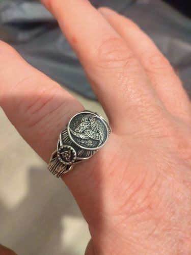 Customer photo review of BAGUE CORNE D'ODIN (ARGENT)