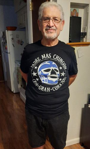 Customer photo review of Best Dad Padre Mas Chingon Lucha T-Shirt
