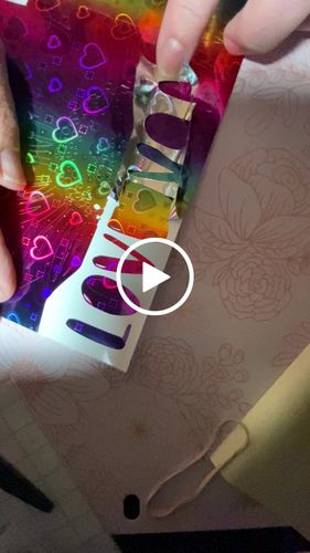 Customer video review of Holo Rainbow Pattern Adhesive Vinyl