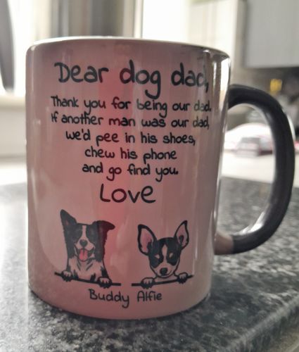 Customer photo review of Dear Dog Dad - Personalised mug
