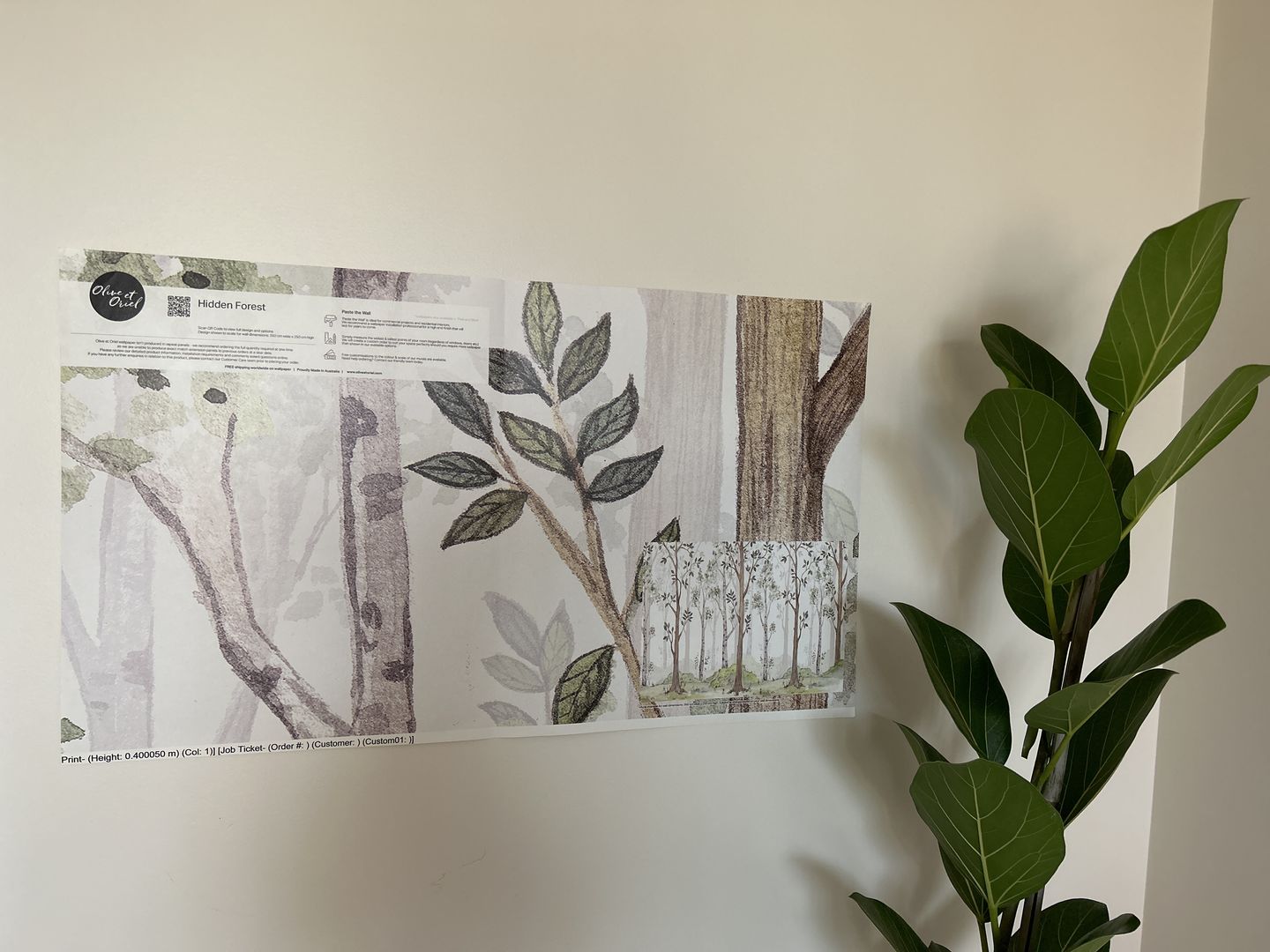 Customer photo review of Hidden Forest Wallpaper Mural