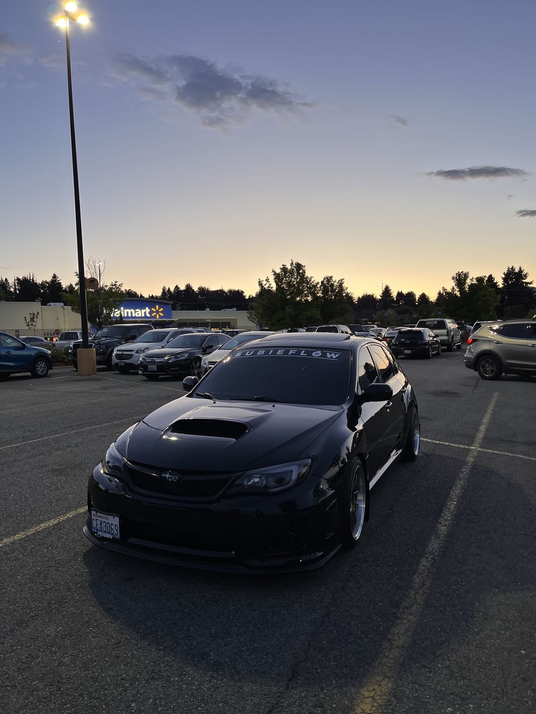 Customer photo review of SubieFlow Windshield Banners