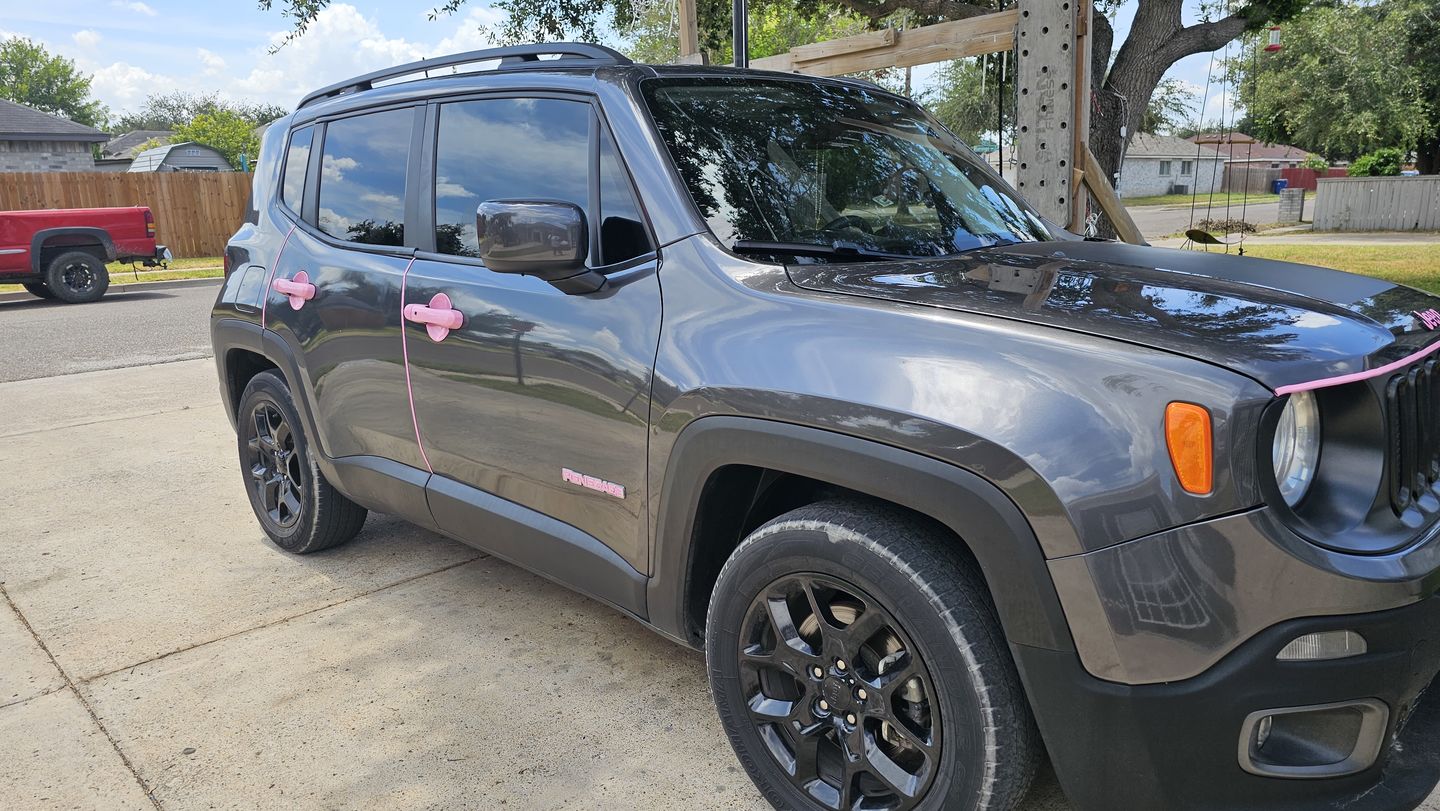 Customer photo review of JEEP Emblem Overlay Decals – Solid Colors | Fits 2015+ Jeep Renegade