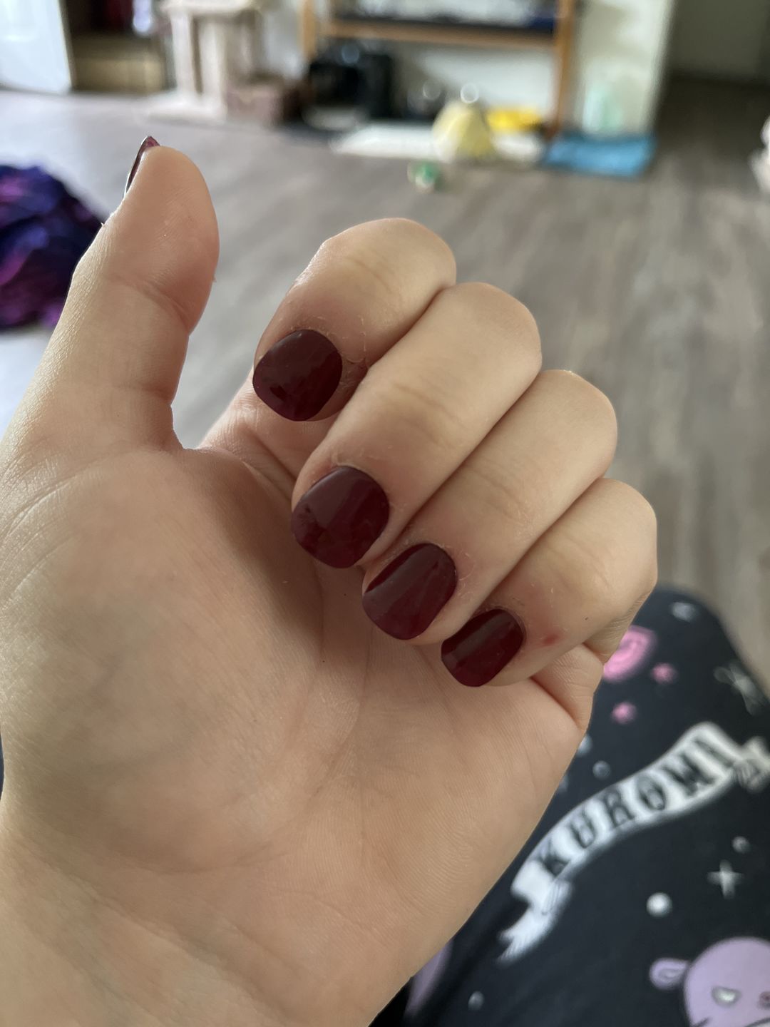 Customer photo review of Sweet Cherry DIY Semicured Gel Nail Sticker Kit