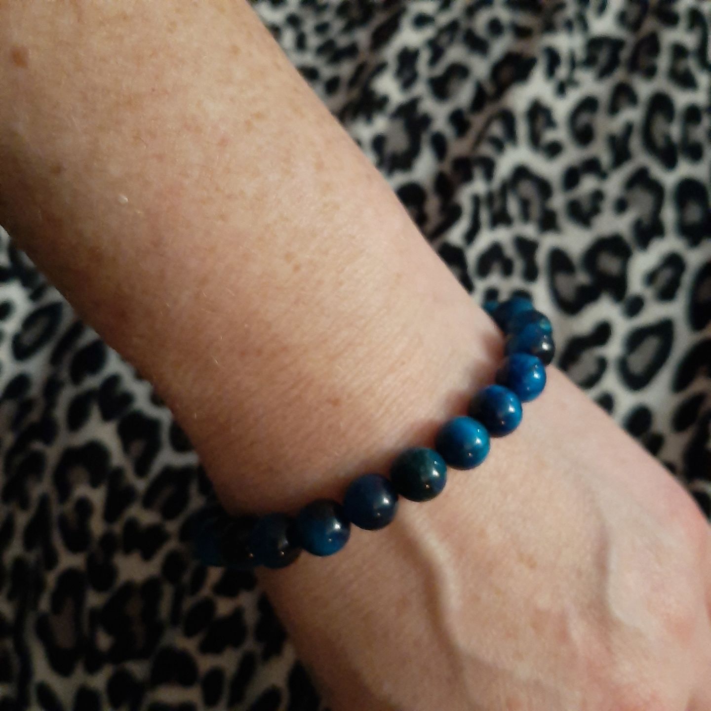 Customer photo review of Blue Tiger Eye Bracelet