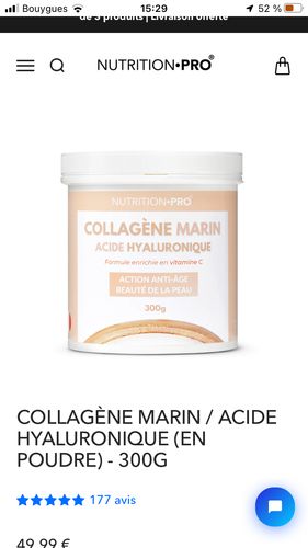 Customer photo review of COLLAGÈNE MARIN NATICOL® / ACIDE HYALURONIQUE (EN POUDRE) - 300G