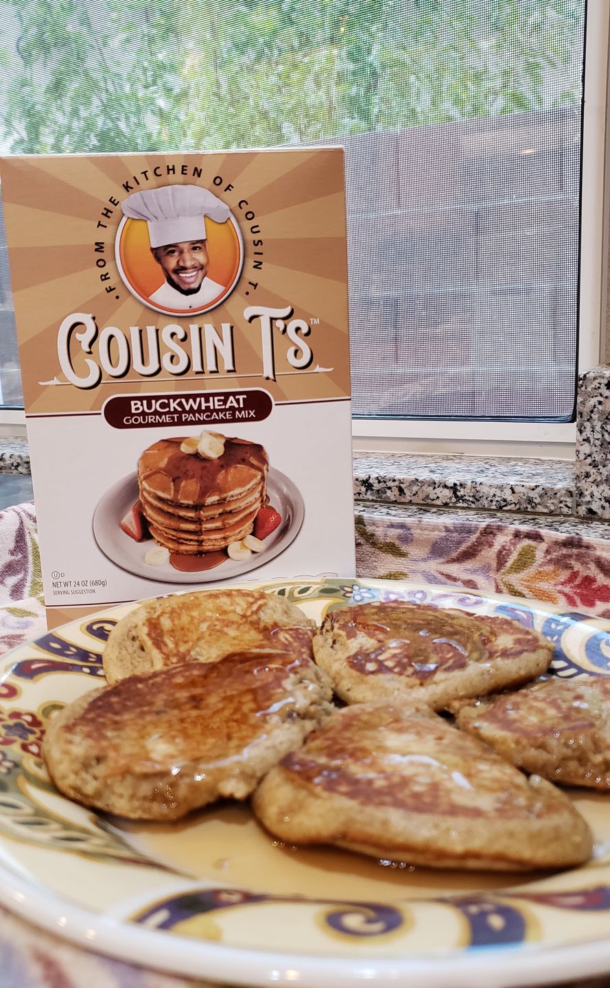 Customer photo review of Cousin T's Buckwheat Gourmet Pancake Mix (2 Pack)