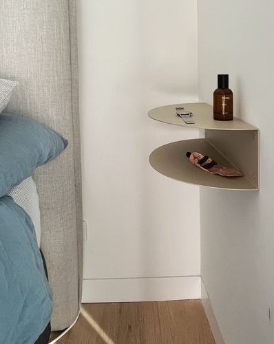 Customer photo review of FOLD Bedside Table - Limestone
